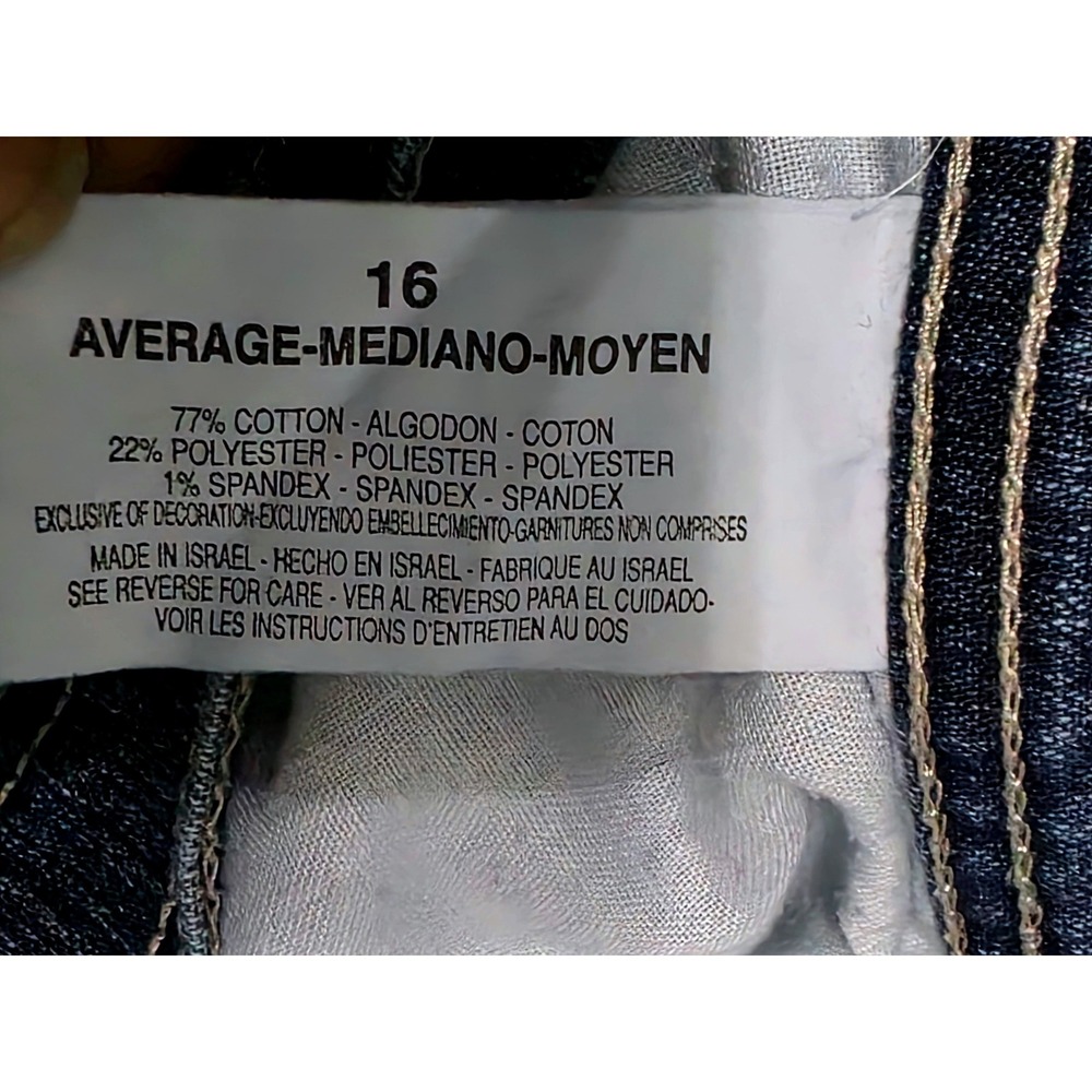 Gloria Vanderbilt Amanda High Rise Straight Leg Blue Denim Jeans Womens Size 16 - Picture 10 of 10